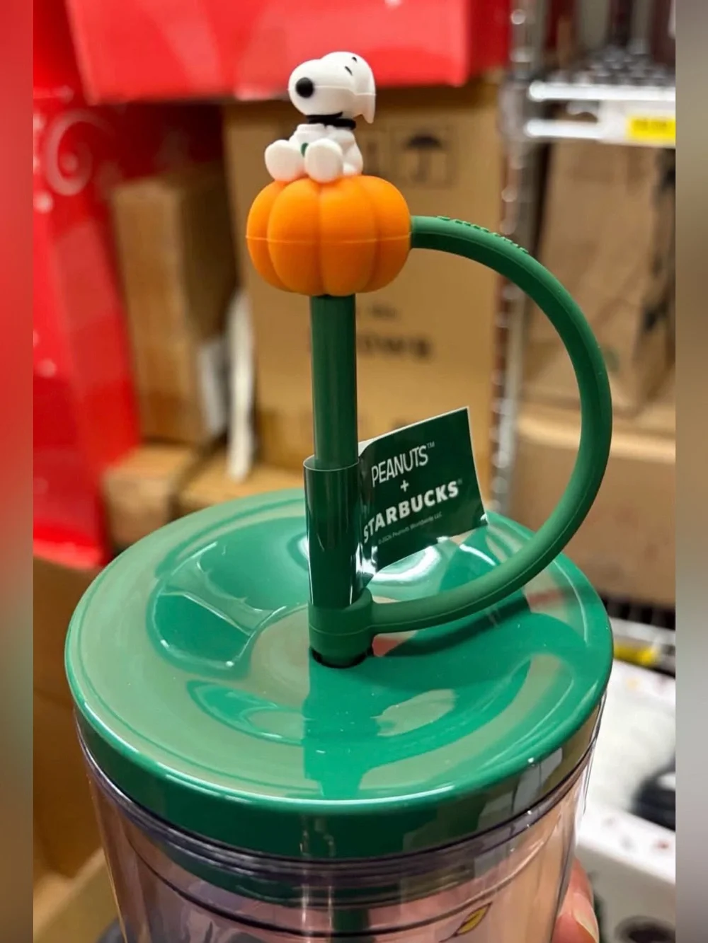 Authentic Starbucks Cold cup Snoopy Peanuts pumpkin